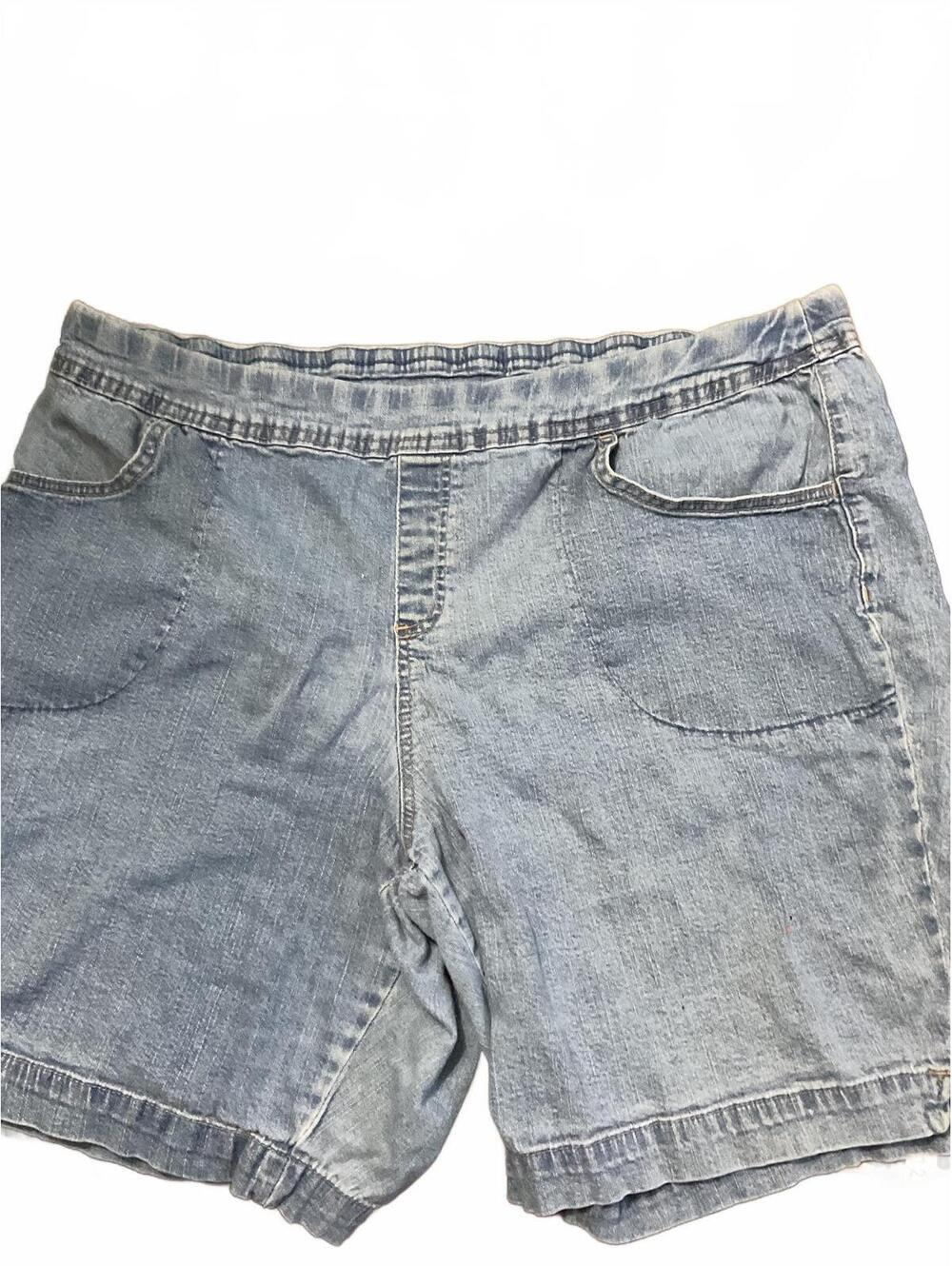 terra & sky Plus Size Light Blue Denim Shorts 1X (16W-18W)